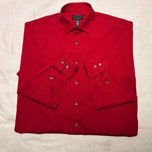 3/$20 Alfani Men's Bright Red Long-Sleeve Dress Shirt
